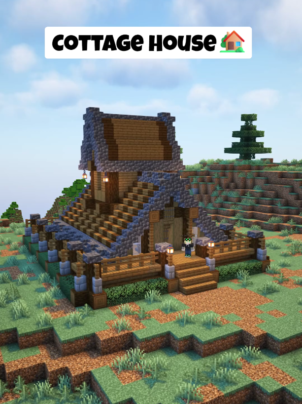 Cottage House🏡 Minecraft Tutorial #minecraftbuilding #minecraftideas #Minecraft  #minecrafttutorial #tutorial 