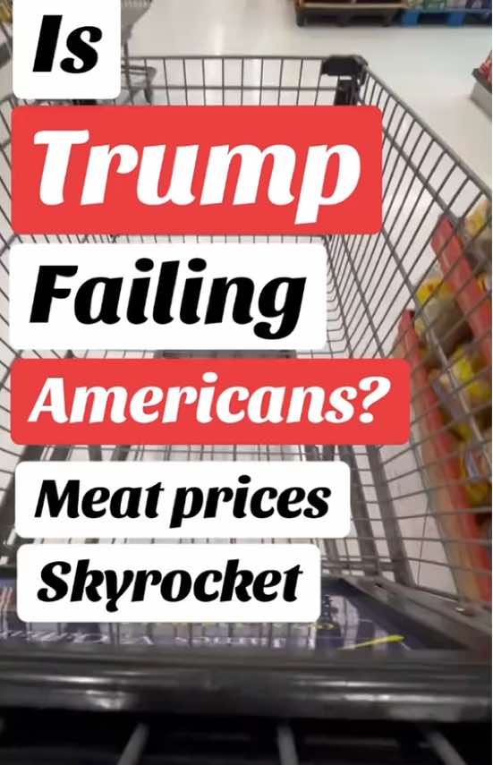 Is Trump failing Americans? Meat prices are skyrocketing and he said he would lower prices. Instead meat prices are going up. #trump #meat #food #groceries #coffee 