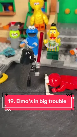Elmo’s in big trouble  #lego #sesamestreet #bertandernie #darthvader #toys 