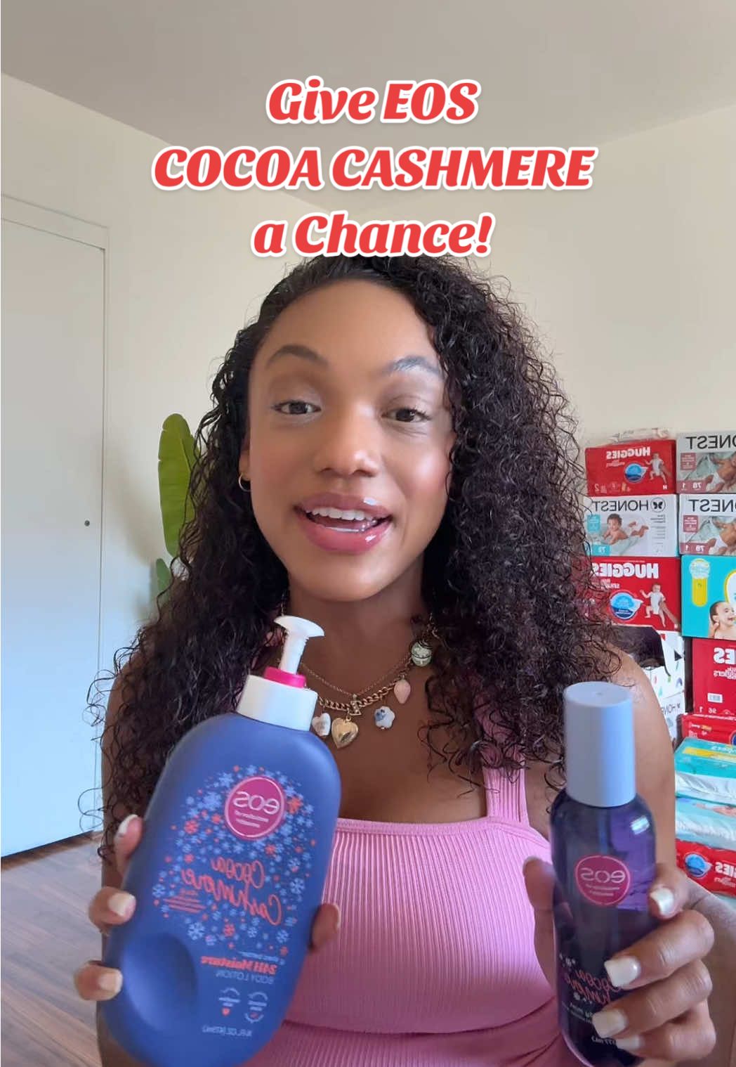 Give it a good 30 to 1 hr to set! Lol idk why but just trust me 😂🥰🫶🏾 you’re gonna randomly start smelling the Cocoa! 🍫 @eos Products #eos #holiday #lotions #fragrance #bodycare 