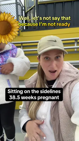 Due in 10 days and now we’re in playoff mode #38weekspregnant #coachswife #footballlife #38weeks #pregnancyhumor