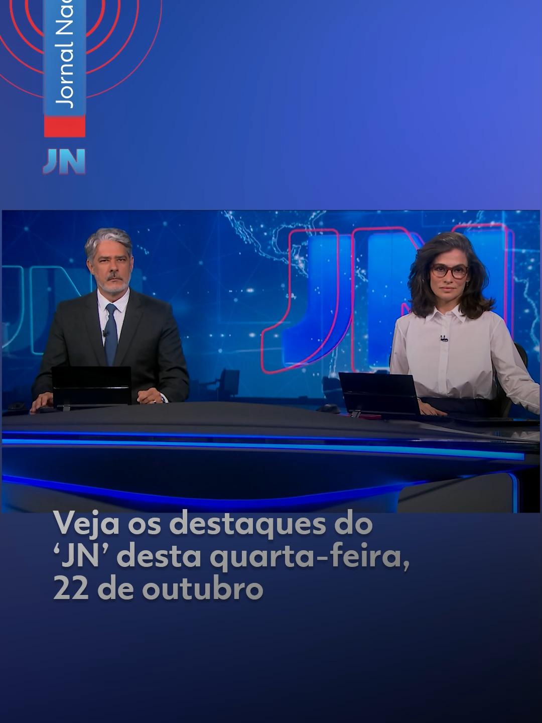 Veja os destaques do #JornalNacional desta quarta-feira, 22 de outubro. #g1 #JN #tiktoknotícias