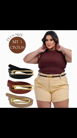 Kit 3 Cintos Plus Size  #plus #modaplussize #CapCut 
