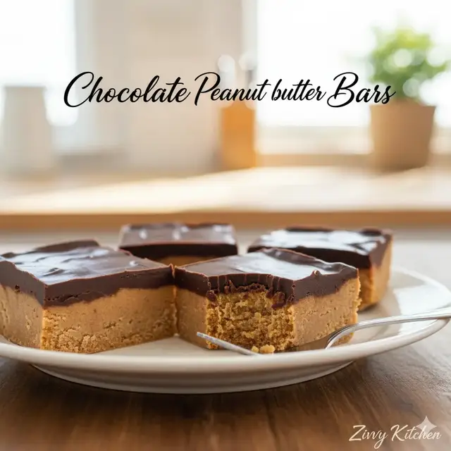 🍫 Chocolate Peanut Butter No-Bake Bars 🧂 Ingredients 2 cups crushed graham crackers 1 cup melted butter 1 cup creamy peanut butter 2 cups powdered sugar 1½ cups chocolate chips 2 tbsp peanut butter (for topping) --- 👩‍🍳 Instructions 1. Mix graham crackers, melted butter, peanut butter, and powdered sugar until combined. 2. Press the mixture into a lined 8x8 baking pan. 3. Melt chocolate chips with 2 tbsp peanut butter and pour over the base. 4. Chill for 2 hours, then cut into bars and serve! --- ⏱️ Prep Time: 10 min 🧊 Chill Time: 2 hours 🍽️ Servings: 9–12 bars #EasyDesserts #NoBakeRecipes #ChocolateLovers #PeanutButterBars #zivvykitchen 