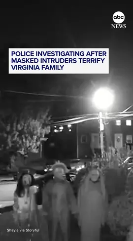 CHILLING! #Virginia police are searching for a group of people in costume who were caught on video terrorizing a family and trying to enter their home.