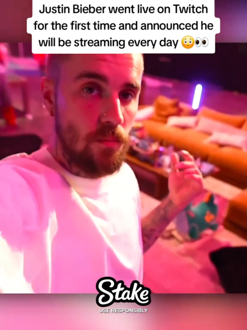 Justin Bieber went live on Twitch for the first time and announced he will be streaming every day 😳👀 #justinbieber 