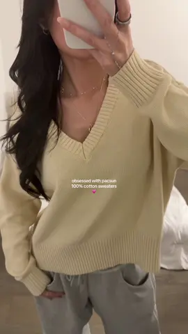 the perfect buttery yellow 💗#yellowsweater #sweaters #pacsun #outfitinspo #knitsweater @pacsun 