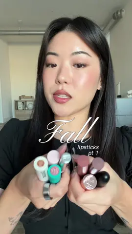 There’s a common theme with these everyday fall lipsticks… sheer lol  @Glossier Cachet & Leo  @Clinique Black Honey  @Thrive Causemetics Nacy  #falllipstick #favoritelipstick #fallmakeup 