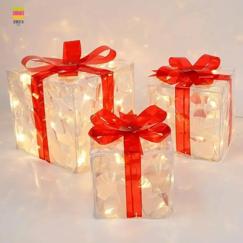 Natal Brilhante Presentes Caixa Decoração Ornamento Com De Iluminação Luz Ao Ar Livre 2025 Casa Quintal. ID . Do produto - CDP-CSC-NNW #Natal  #festa  #meninasapoiammeninas  #foryou 