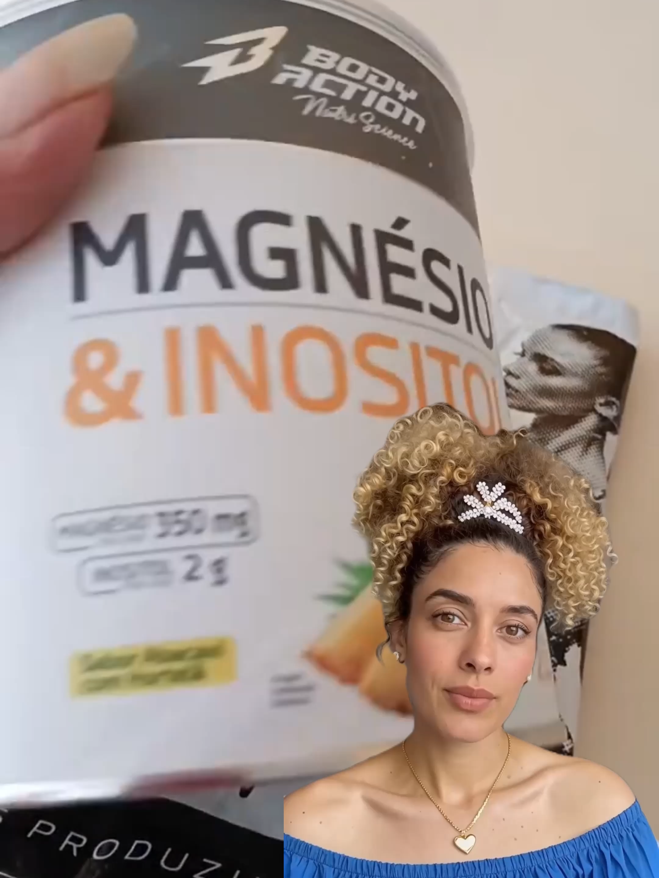 Magnésio e Inositol da Body Action, Ele tem Magnésio, Inositol, Melatonina e Taurina, que ajudam a regular o sono, controlar a ansiedade e desinchar o corpo. Se você quiser garantir o seu, clica no carrinho laranja e aproveita o desconto.  #magnesio #magnesioinositol #sono #inchacos #mulher