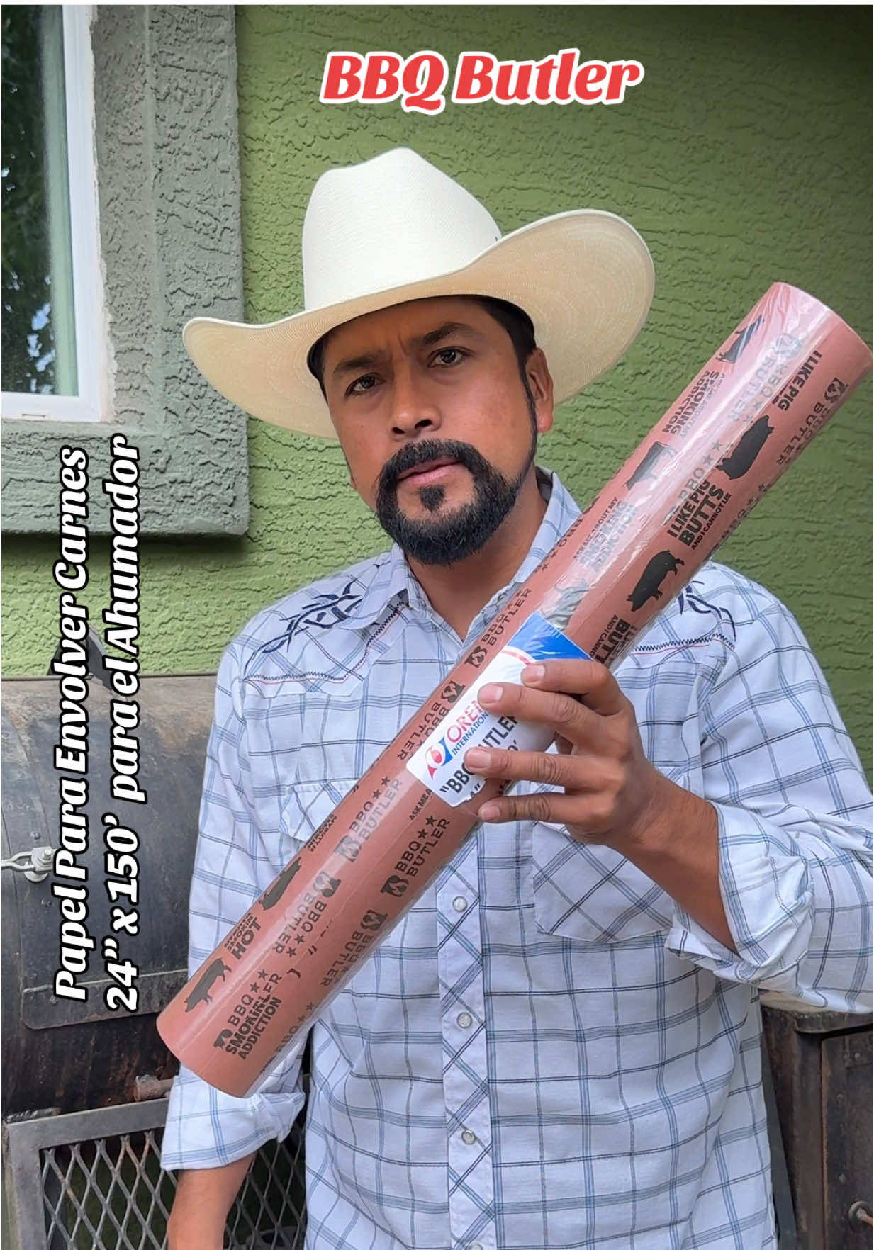 Papel para envolver carnes que cocinen en el ahumador 24” x 150’ #pinkbutcherpaper #bbqsmoker #outdoorcooking #bbq #smokingmeats @BBQ Butler 
