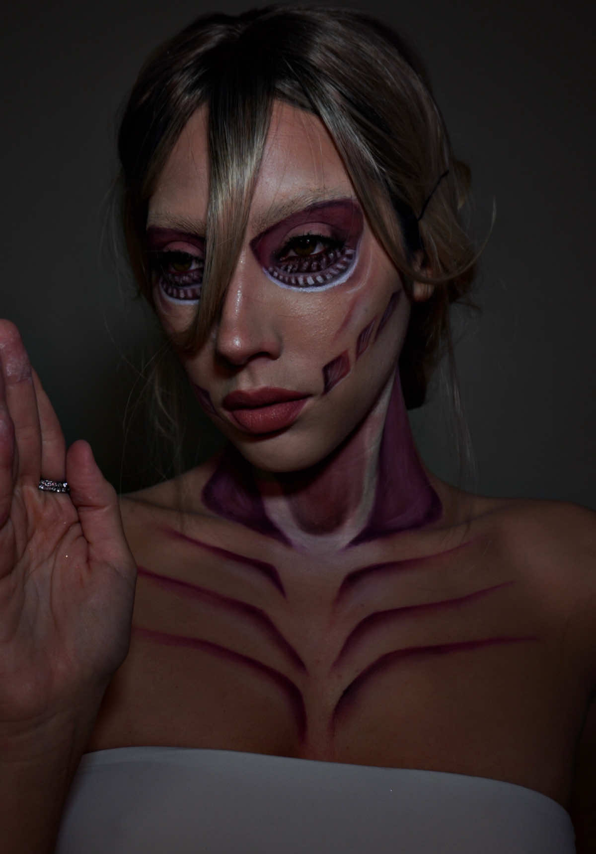 The Female Titan #halloweenmakeup #31daysofhalloween #aot #femaletitan #annieleonhart 