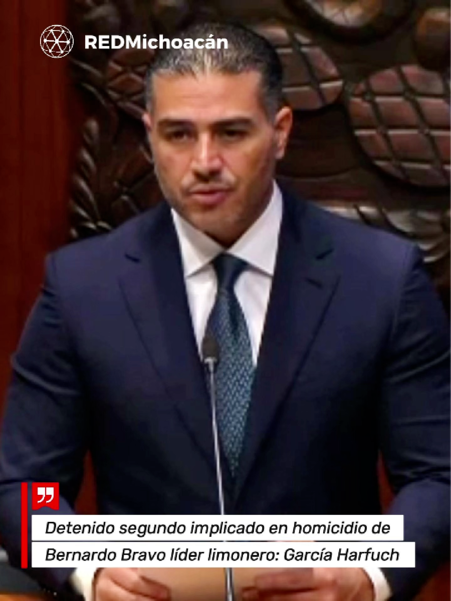 🚨 Detenido segundo implicado en homicidio de Bernardo Bravo líder limonero:  @omargharfuch   Fue detenido el segundo implicado en el homicidio de Bernardo Bravo líder limonero de Apatzingán ocurrido el lunes pasado, así lo informó Omar García Harfuch, secretario de Seguridad y Protección Ciudadana Federal. Durante su comparecencia ante el Senado de la República, García Harfuch, señaló que la detención se llevó a cabo por autoridades del Gobierno de Michoacán en conjunto con el Gobierno federal. Detalló que las operaciones del gabinete de seguridad se incrementarán hasta detener a todos los implicados en la muerte del líder citrícola. #REDMichoacán