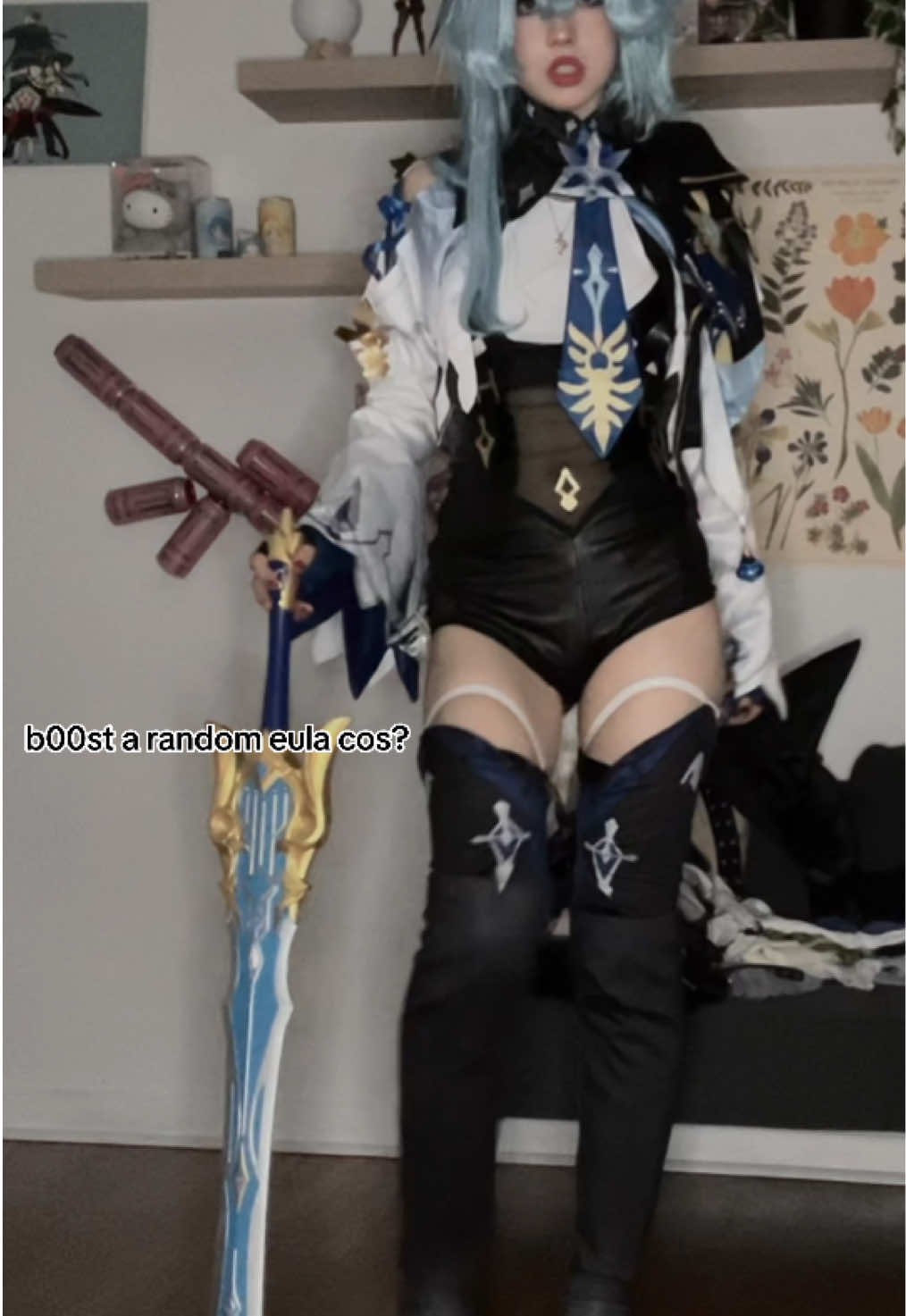 DO YALL MISS IBUKI?!? ALSO PUPPET OR MAHIRU THIS WEEKEND? IM THIBKING PUOPET CUZ HALLOWEEN BUT BUT MAHIRUUUUUU #EULA #eulacosplay #GenshinImpact #genshinimpactcosplay #cosplay 