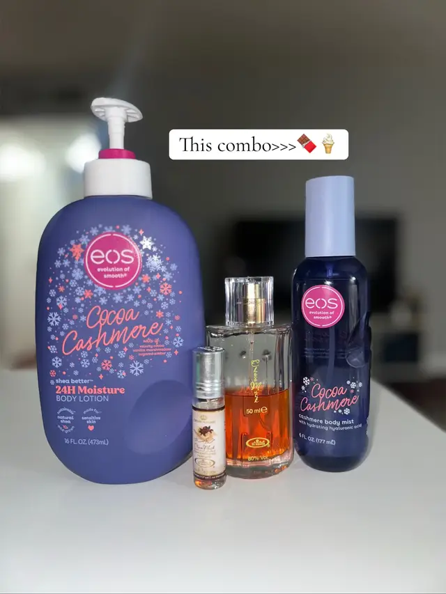 The @eos Products body mist smells almost identical to Choco Musk, but it has orange blossom in the opening! #eosproducts #eoscocoacashmere #fragrancetiktok #fragrancelover #perfumelover #gourmandperfume #chocomusk 