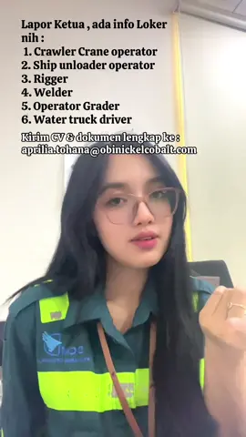 Info Loker Ketua 🫡 Tidak dipungut biaya apapun & tidak ada Walk interview di Ternate. Hati hati penipuan ‼️ #infoloker #lokertambang #driver #operator #haritanikkelsiteobi #fyyyyyyyyyyyyyyyy 