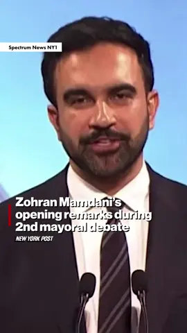 Zohran Mamdani used his opening remarks to take aim at Andew Cuomo, calling him a desperate man while ignore GOP candidates Curtis Sliwa. 