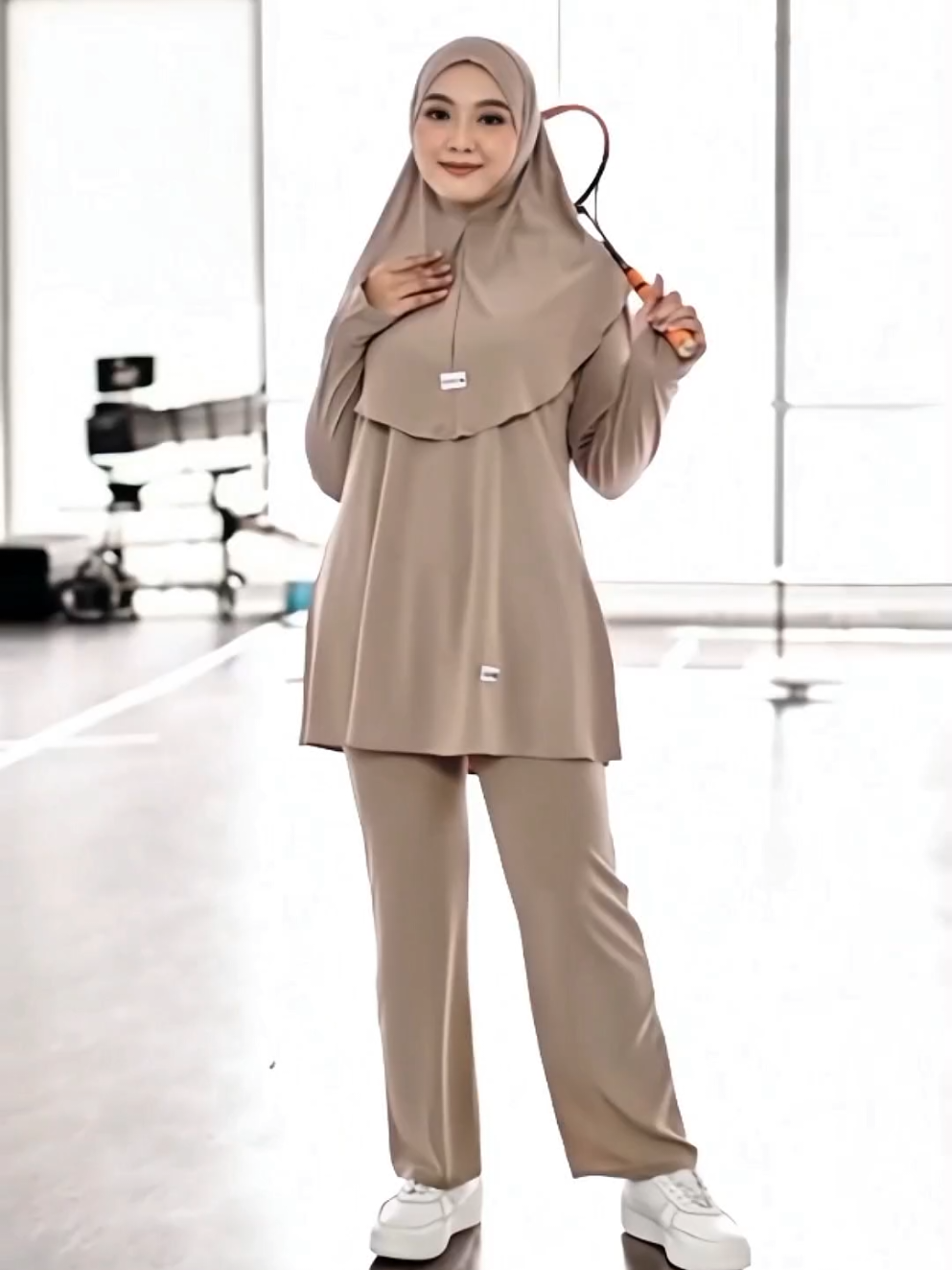 Power Shop Oneset Hijab Wanita /oneset Padel / Setelan Olahraga Yovis Sport #onesethijab #padel #sporty #setelanolahraga #setelankekinian 