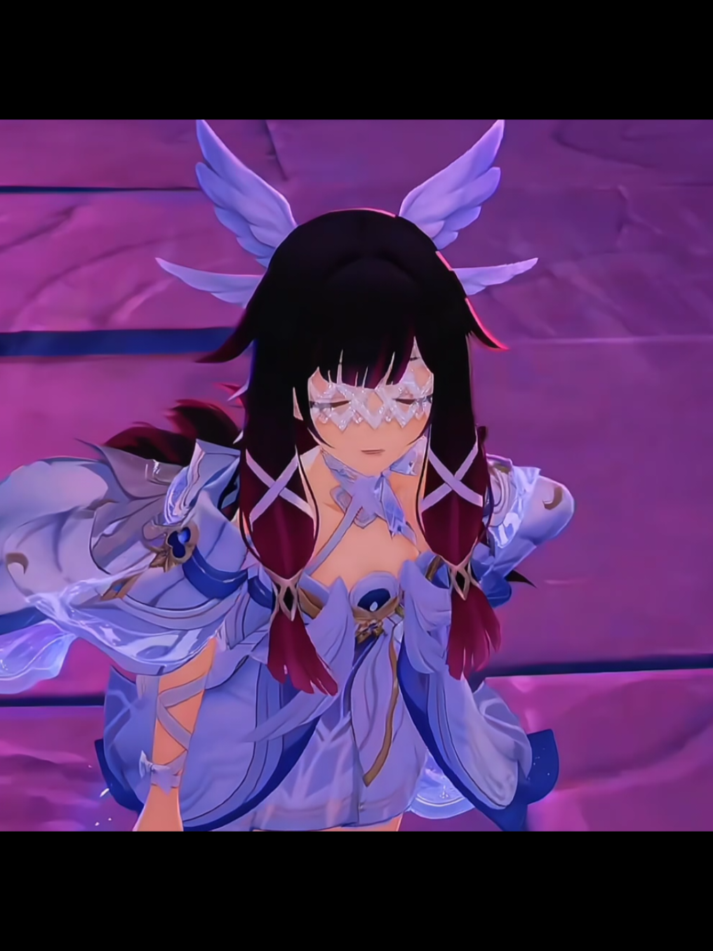 I remembered this scene when I saw her running   #columbina #twilight  #genshin #columbinagenshinimpact 