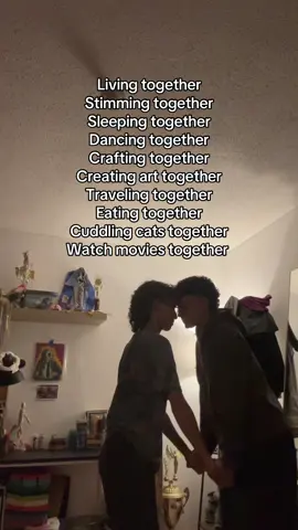 We do have our separate interests and hobbies but we also love spending time together 🙂‍↕️💖 #t4t #queer #fyp #audhd #neurodivergent 