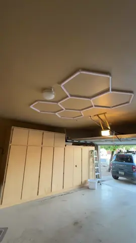 #tiktokshop these lights are worth every penny! I’m gonna make sure I grab another one for the other side of the garage! And on top of that I might as well grab one for the one car garage! 