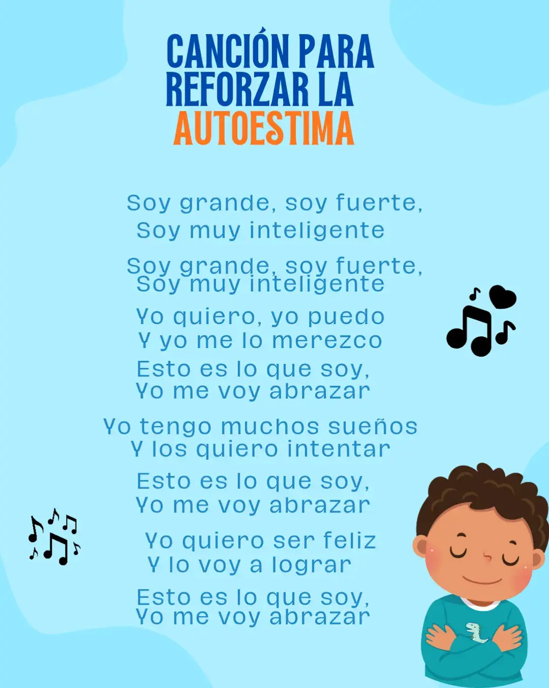 Cantar esta canción en el aula o en casa fomenta un ambiente emocional positivo, promueve el respeto hacia uno mismo y hacia los demás, y enseña que cada niño es único y valioso. Además, contribuye al desarrollo socioemocional, favoreciendo la autoexpresión, la empatía y la resiliencia desde edades tempranas. 💛 Beneficios principales: Refuerza la autoestima y la seguridad emocional. Promueve el amor propio y la autoaceptación. Estimula la expresión emocional positiva. Fortalece la confianza en las propias habilidades. . . .#cancioninfantil #cancion #autoestimaenniños #desarrolloinfantil #infantiles 