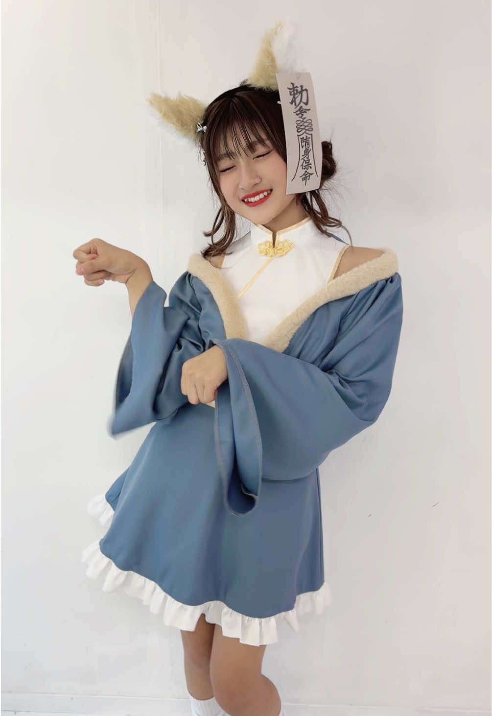 今年の仮装はなににする？のあが着ているのはきつね✖️キョンシー🦊ドン・キホーテで販売しているから見てね😍😍パッケージはのあだよー！！見つけてね🎵#ハロウィン#コスプレ #JC #JCミスコン #fyp 