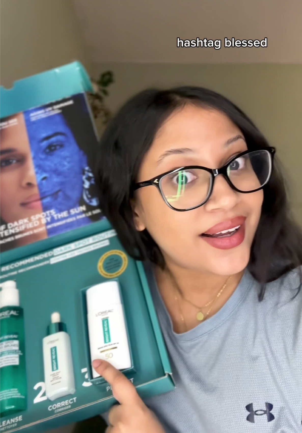 sorry not sorry for the lil jumpscare at the start 🤓 beyond hyped to test these out and forever grateful to every brand—big or small—that thinks of me for PR 🫶🏼 especially when the timing’s just right. shoutout @L’Oréal Paris #loreal #skincare #pr #niacinamide #lorealbrightreveal 