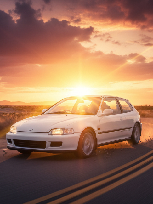 El legendario Honda Civic! 🏎️💨 Y aquí lo tenemos, una pieza de colección imprescindible: El Honda Civic EG6 Frost White a escala 1/18, completamente metálico. Con aproximadamente 22 de largo y un peso de 680, este modelo a escala es una joya. Famoso por su confiabilidad y por ser el 