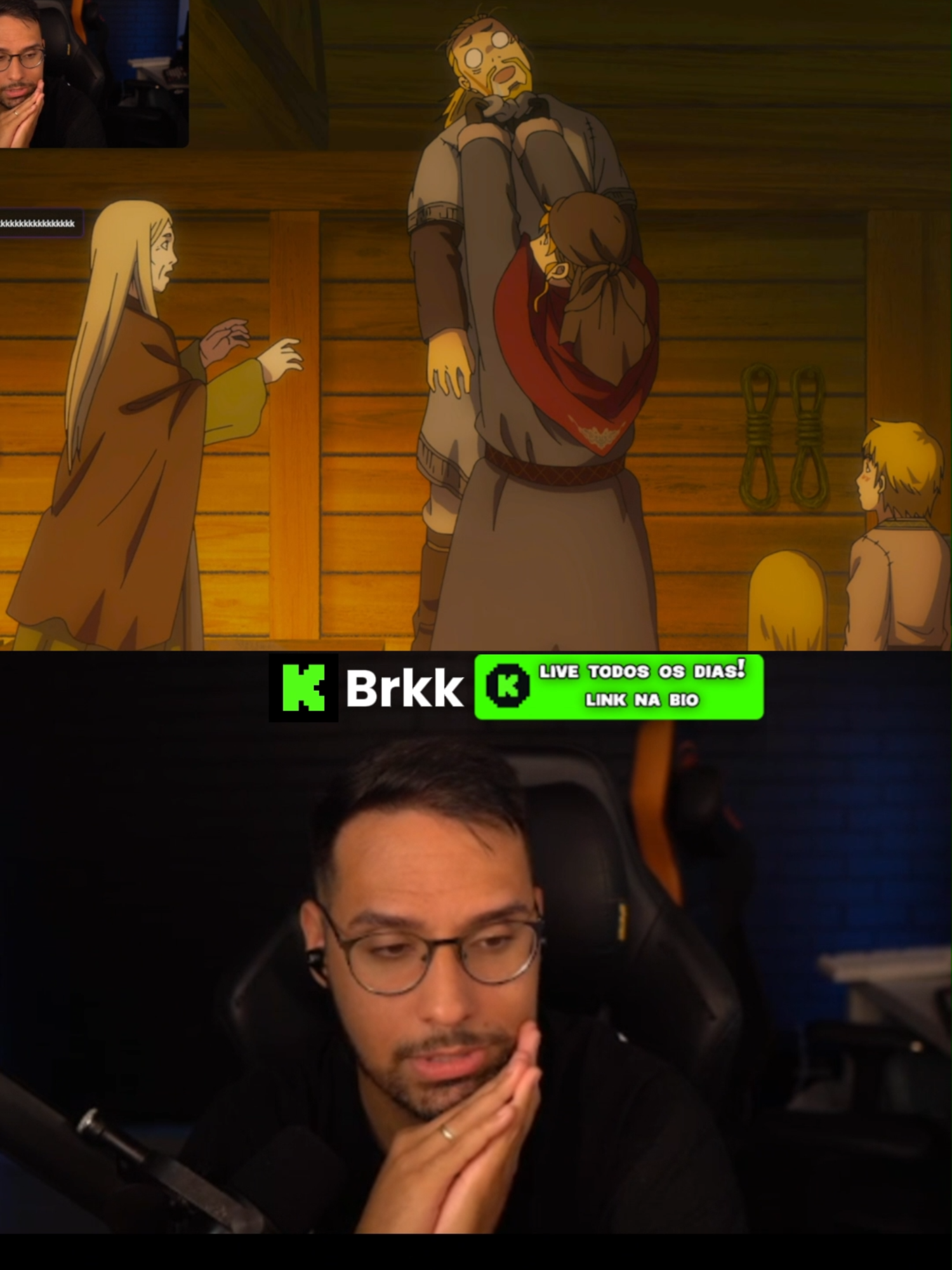brkk assistindo vinland saga#brkk #brkklive #react #anime #vinlandsaga