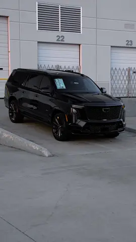 Black on black beauty. This #EscaladeV is headed home with another happy customer. 🔥