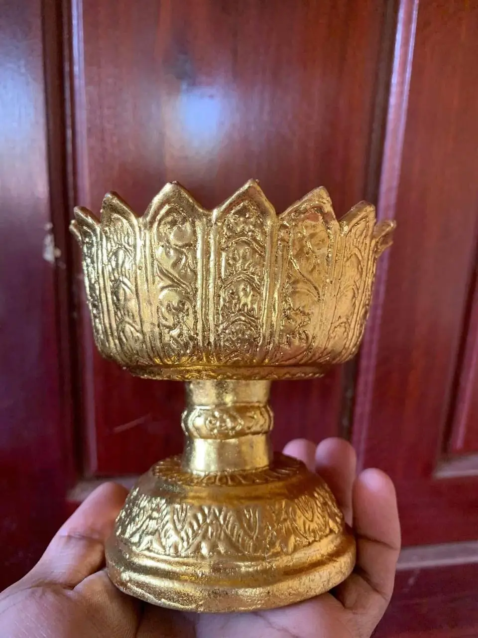 ជើងពានរបាំបាចផ្កា ធ្វើពីស្មាច់បិតសន្លឹកមាស តម្លៃធូរខ្លាំង❤️🇰🇭#គ្រឿងខ្មែរ🇰🇭 #ប្រពៃ❤️ #តេលេក្រាម087569097 