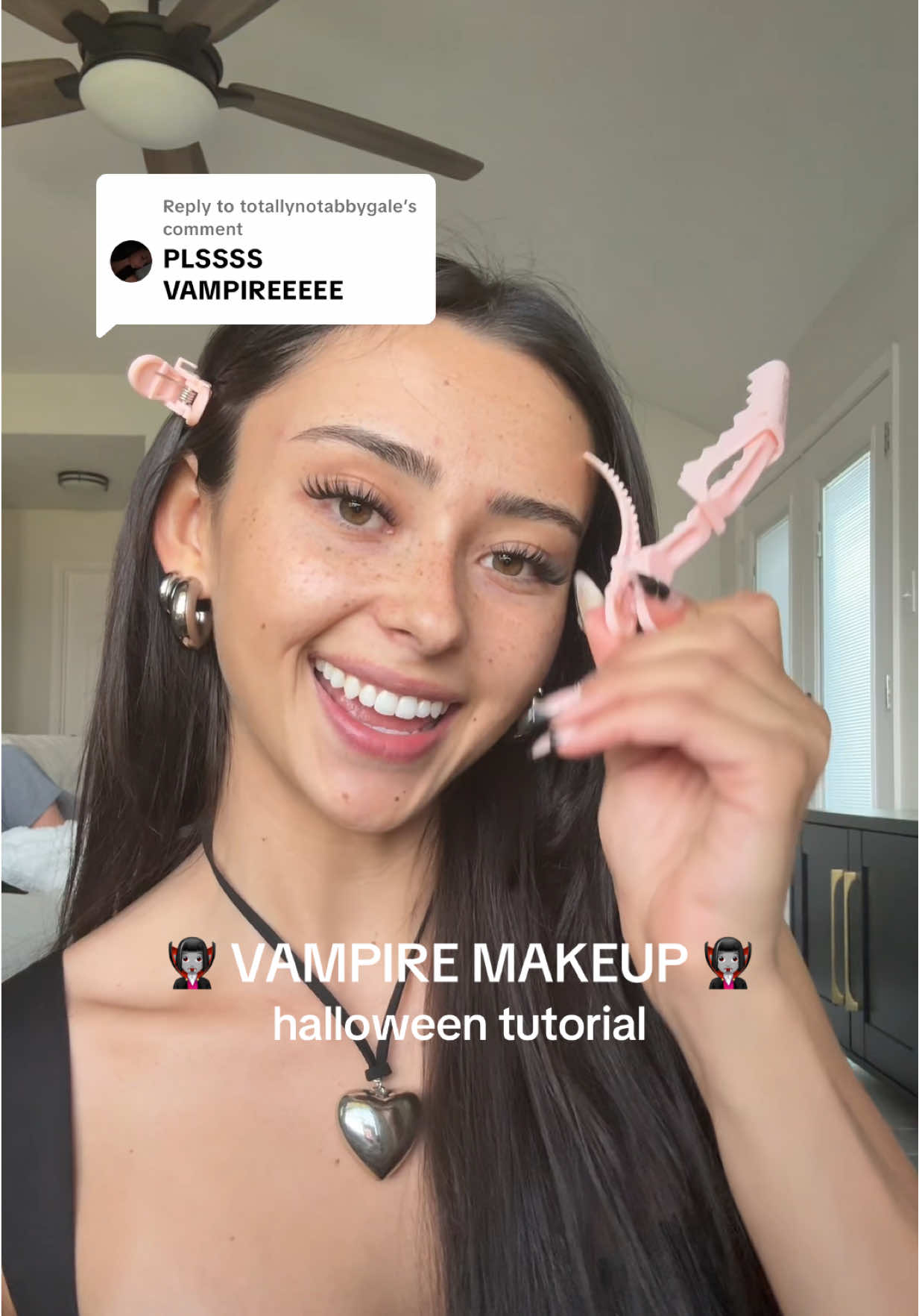 Replying to @totallynotabbygale day 4 of my Halloween series: vampire makeup 🧛🏼‍♀️ #halloweenmakeup #vampiremakeup #makeuptutorial #vampirecostume #halloweenlook 