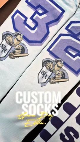 Look good, play good! 🥶🥶 Game day socks for Friday Night Lights! 🔥🔥#customsocks #blendedthreadscollective #football #custommerch #seniornight 
