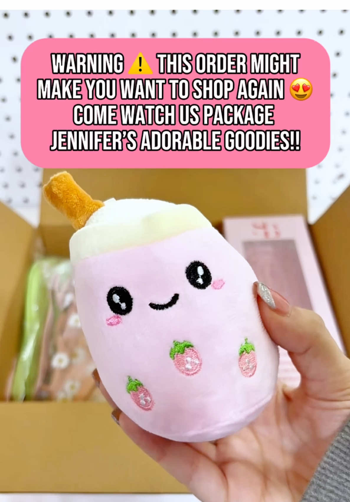 Warning ⚠️ this order might make you want to shop again 😍 come watch us package Jennifer’s adorable goodies!! #stirofbeauty #stirofbeautypackaging #stirofbeautyasmr #asmrpackaging #SmallBusiness 