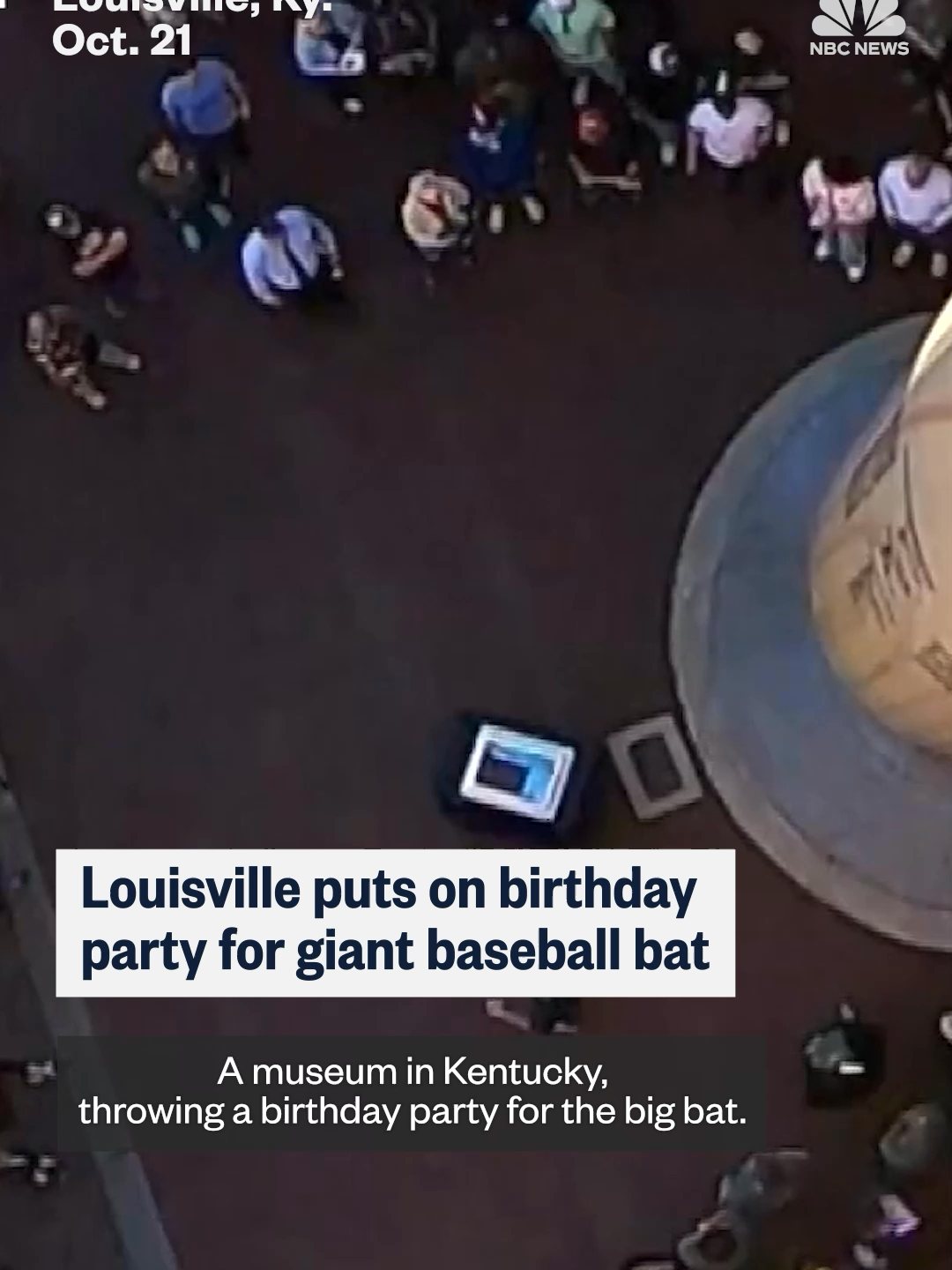 The Louisville Slugger Museum & Factory in #Kentucky put on a birthday party for a giant #baseball bat.