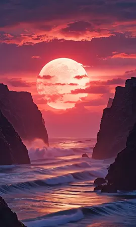 Amazing ocean moon 🌖🥰🌊 #amazing #life #landscape #ocean #moon  