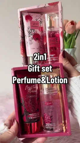 2in1 lotion & perfume gift set 🎀💖 #perfumesetgiftbox #perfumes #lotion #giftidea #girlythings 