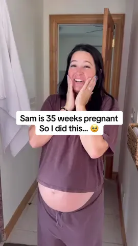I didn’t expect her to cry… 🥺🥹 but she deserves it!! #pregnant #pregnancy #husbandandwife #couples #Relationship 