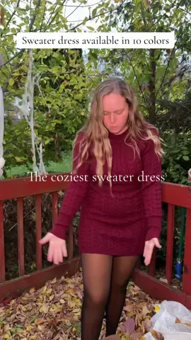 Sweater dresse season is here! So comfortable and trendy for the fall and winter season! This ones available in 10 colors!! This sweater dress is perfect for so many fall and winter occasions!  #sweaterdress #bodyconsweaterdress #longsleevesweaterdress #falldress #tiktokcreatorpicks 