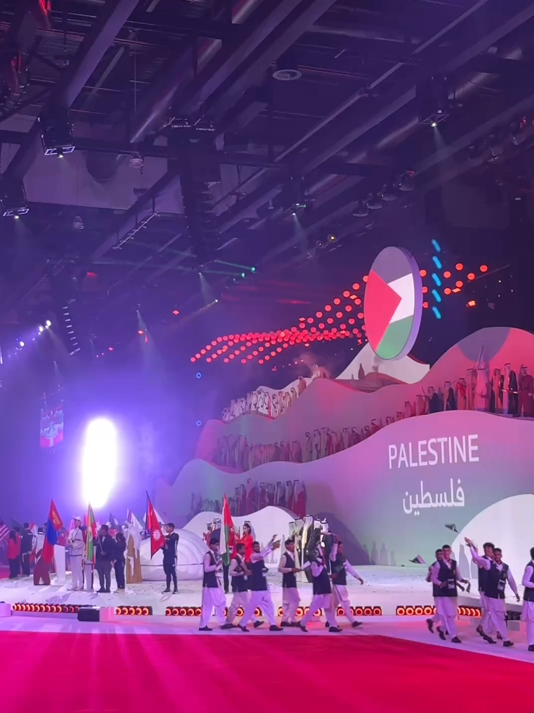 Palestine gets standing ovation during Asian Youth Games opening ceremony Aside from host Bahrain, Palestine gets the loudest cheers from the crowd during the athletes’ parade of the Asian Youth Games opening ceremony.    In a show of solidarity with the country which is currently in conflict with Israel, those in attendance at the Exhibition World Bahrain give Palestinian athletes and officials a standing ovation. | via Delfin Dioquino/Rappler