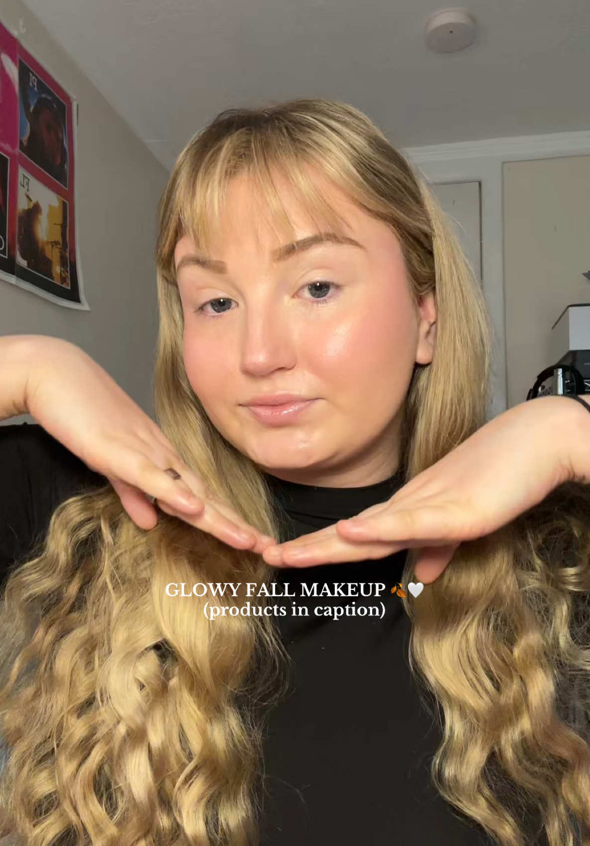 GLOWY FALL MAKEUP GRWM!! 🍂 products: @Naked Sundays spf stick @IT Cosmetics cc cream + brush  @Maybelline NY eraser concealer + tattoo studio eyebrow pomade  @Charlotte Tilbury unreal glow blush stick @DIBSBEAUTY high road highlight @missabeautyco strawberry lipgloss @loréal paris usa infallible setting spray  - #makeuptutorial #grwm #getreadywithme #fallmakeup #MakeupRoutine 