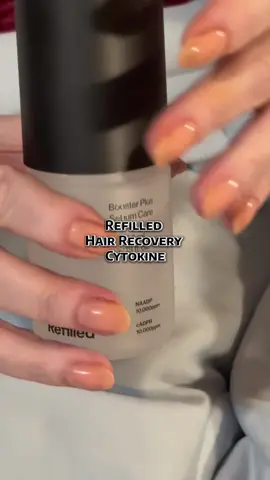 I’m really glad that Jessica found me and offered me a collab. The brand Refilled was unknown to me but I was ready to try it.  Thank you Jessica and Refilled for the complimentary product. It is a hair care product, called Hair Recovery Cytokine Booster Plus Sebum Care. It does many things at the same time and it’s very easy to use. Helps to grow the hair and it’s thickening it, also helps to regrow the hair on the bold spots and it can be used by men and women too.  My hair is long, thick but at my forehead I can see my scalp. It was always like that but it never bothered me, until now. Since I know that there is a solution for it, it really bothered me. My hair is not but the scalp is really oily. I thought if I wash it more often, it would stay clean. But that just made it worse. The solution comes in a white plastic bottle and has a built in massager on the top. With twisting the head, it can be locked ( before it’s shaken up, it’s convenient to lock it in) and placing the top on the hair, push on the whole bottle to dispense the solution. It’s easy to reach the scalp though the hair because the built in massager has long spikes. The massager is made from silicon and it massages the scalp, enhancing the circulation and helping the absorption. The solution itself doesn’t have a smell or color. The ingredients are cytokine, which is a naturally produced protein in the body that signals hair related factors. Salicylic acid, exfoliates the scalp, removing the dead skin cells, excess sebum and product build up. The L-Menthol can help the follicles to open up and boost the hair growth and it’s pleasantly cooling. Dexpanthenol, controlling the moisture, boosting the hair elasticity and resilience. The serum can also help with the oily scalp, with piroctone olamine, heartleaf extract and polyglyceryl-10 laurate. Naturally derived ingredients are biotin, lemon extract and hemp seed oil extract. The serum is lightweight, fast absorbing and non sticky texture. I didn’t have two weeks to use and see the actual progress, but I used it for 9 days, daily twice. I can say that there’s some improvement, a little, fuzzy baby hair started growing around my forehead. This serum can help making a difference in peoples lives and it’s all natural.  #playlab #haircareroutine #hairtok #healthyhair #refilled  @Refilled 