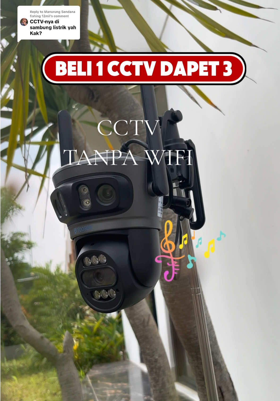 Replying to @Manurung Sendana fishing 12mil CCTV 3 kamera tanpa wifi 🔥🔥🔥 jangan asal beli cctv klo belum di review habis sama bismofetty 🔥 #cctv #cctvcamera #cctvsimcard #cctvtanpawifi #cctvoutdoor 