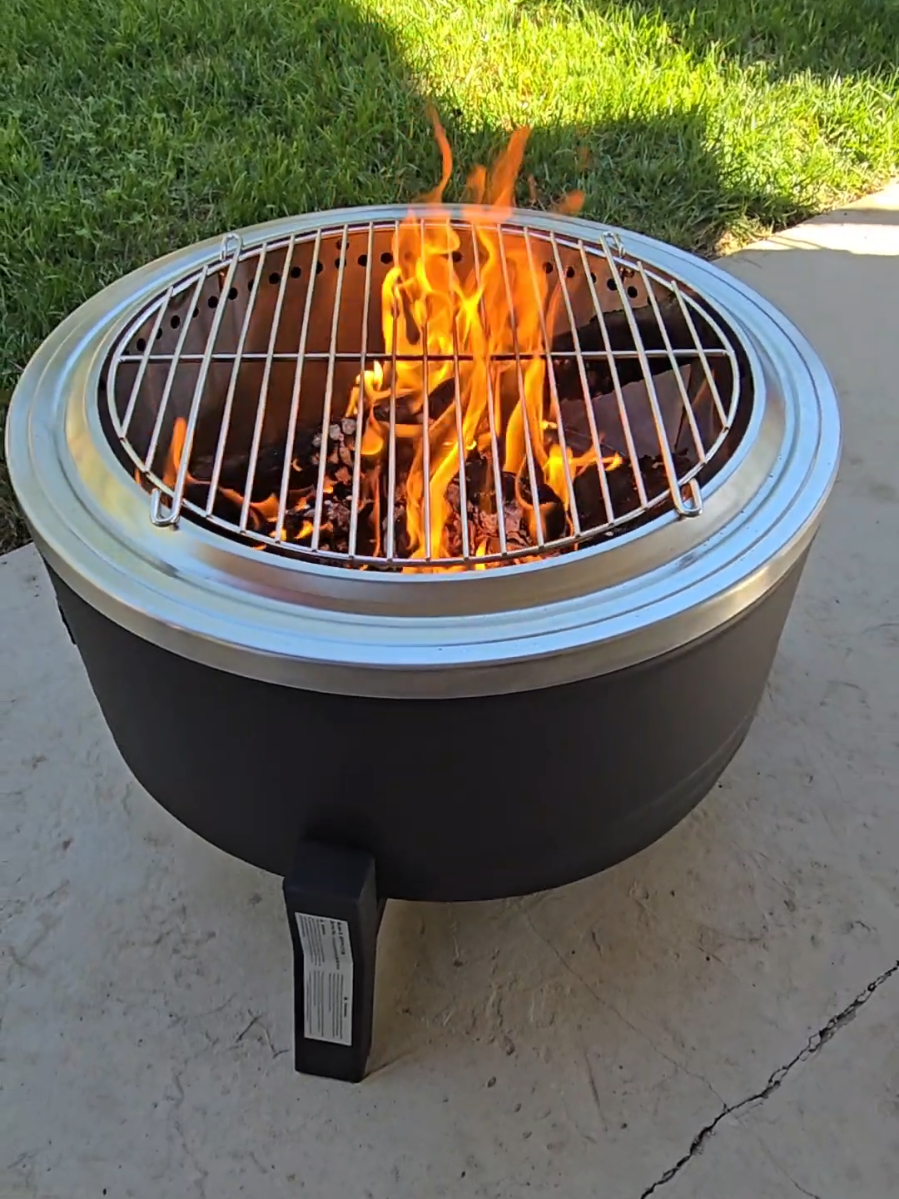 Pozo de fuego de acero inoxidable, asador de leña, fire pot, cooking grill #firepot #asadores #tiktokshopblackfriday  #chimineadeleña  #cookinggrill 