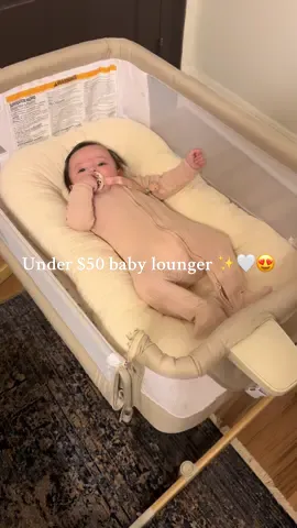 The quality is amazing & comes with its own washable cover 👏🏽🤍 #babylounger #babymusthave #newmom #babyessential #newborn 
