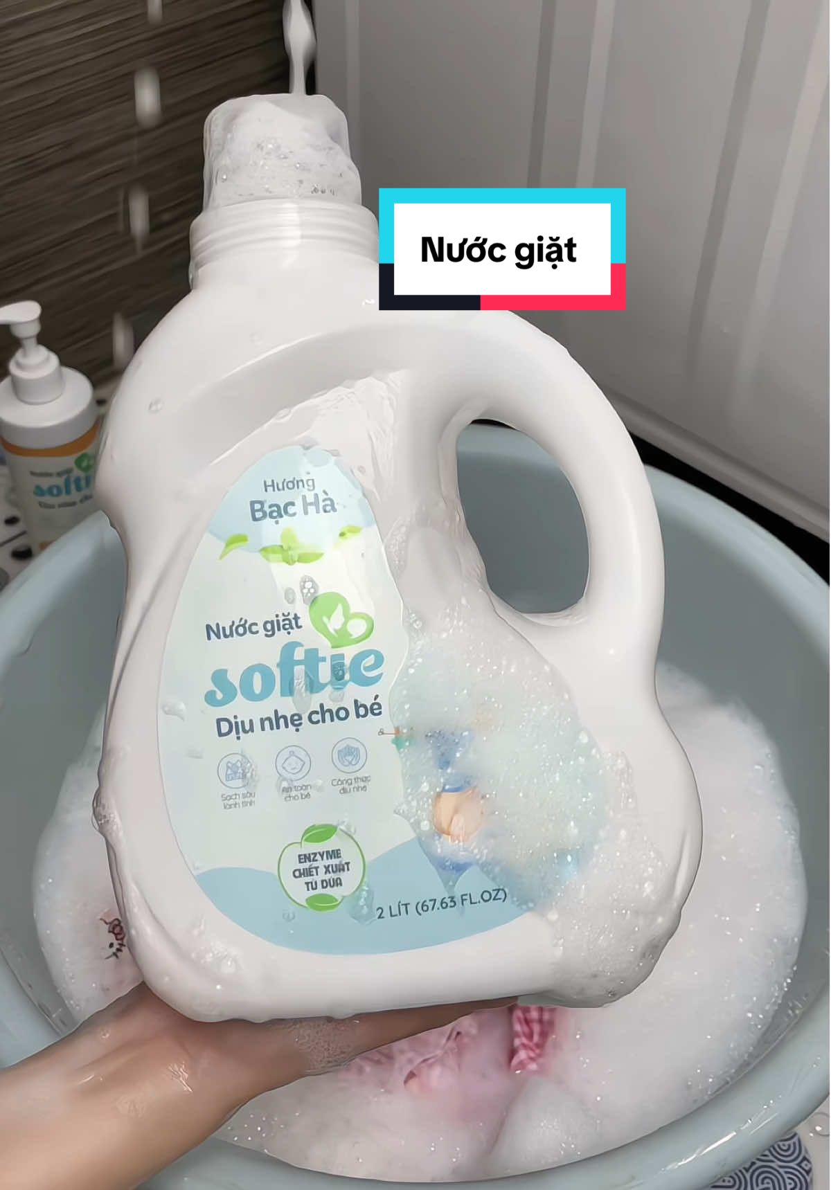 Nước giặt softie dịu nhẹ an toàn #xuhuong #nuocgiatchobe #softie #nuocgiatsoftie #nuocgiatchodanhaycam 