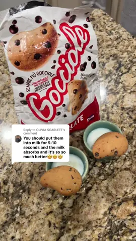 Replying to @OLIVIA SCARLETT okay this was SO GOOD!!! I feel like Santa Claus having milk and cookies as a snack. Also apparently everyone loves Gocciole cookies too!! 😍