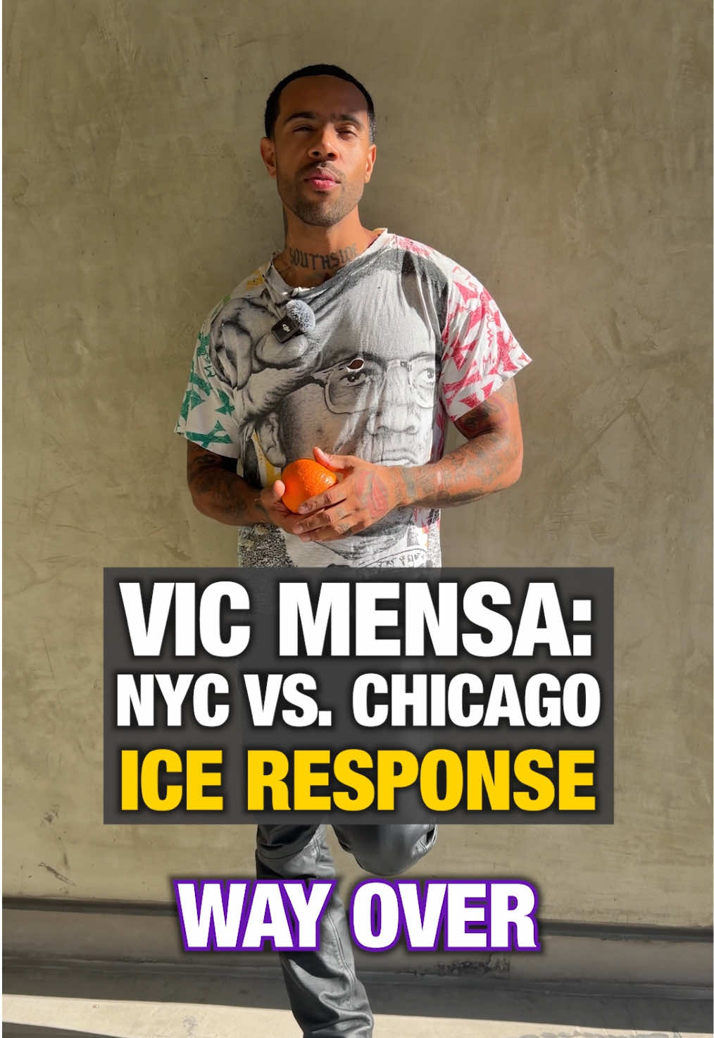 What’s on @Vic Mensa’s mind today? 🍊 Chicago’s own pulled up to the ATS studio 🔥 Stay tuned for a powerful sit-down with the multi-platinum artist, actor, entrepreneur & social commentator. ALL THE SMOKE YouTube. Don’t miss it 💨 #VicMensa #ICE #ALLTHESMOKE #RAP #MUSIC
