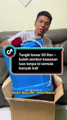 Tangki besar 20 liter – boleh sembur kawasan luas tanpa isi semula banyak kali#electricsprayer #pumpracunbattery #pumracunbateri #electricsprayer20liter 